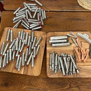 Vintage metal perm rods  